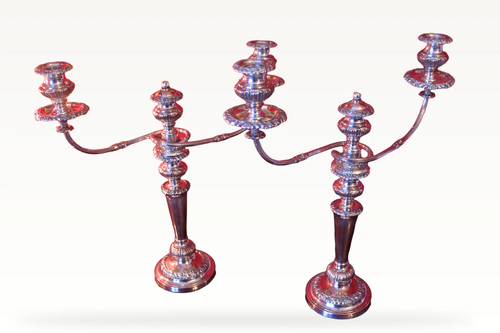 A pair of George III Old Sheffield Plate candelabra — view 10