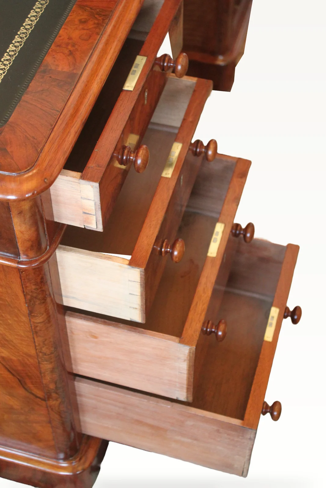 A rare Victorian burr walnut partners desk by Edwards & Roberts — view 14