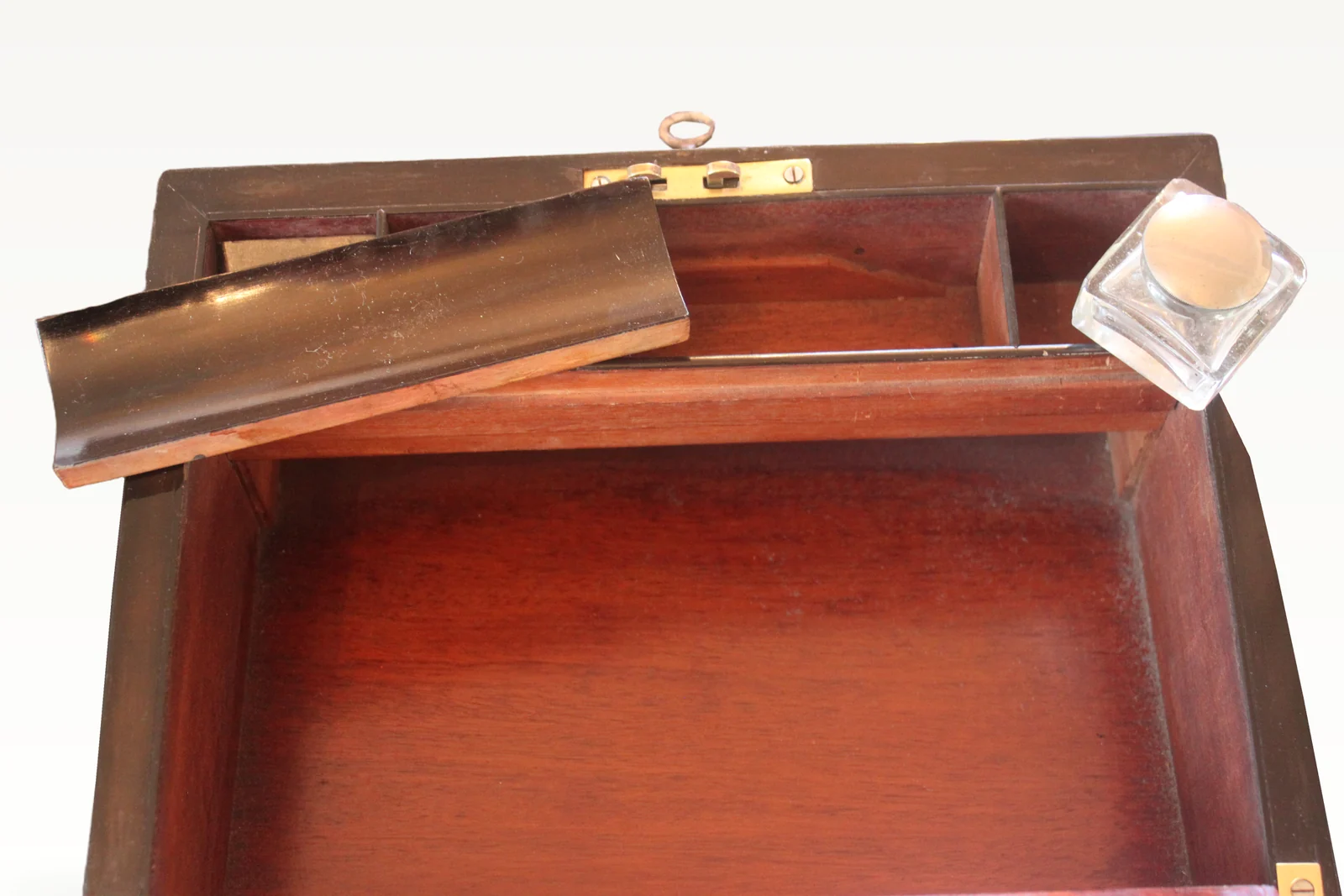Victorian brass bound writing slope — view 9