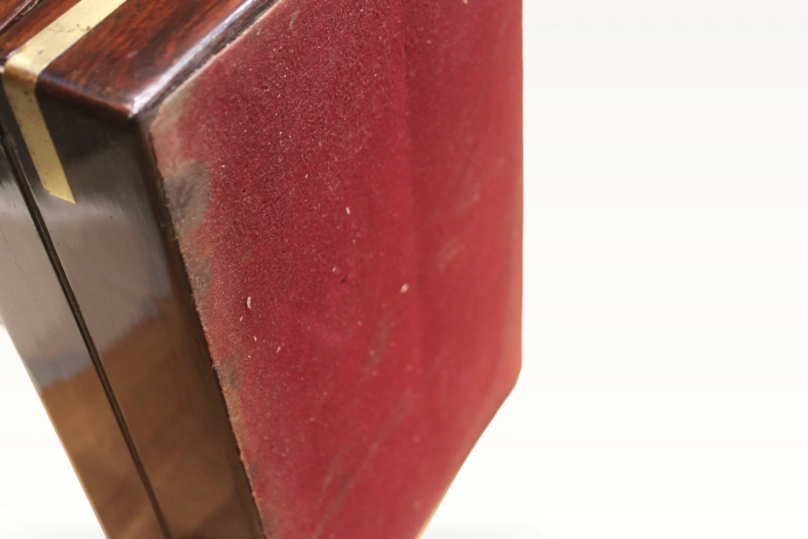 Victorian rosewood and brass bound writing slope — view 12