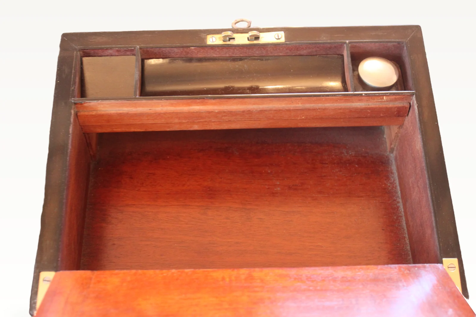Victorian brass bound writing slope — view 8