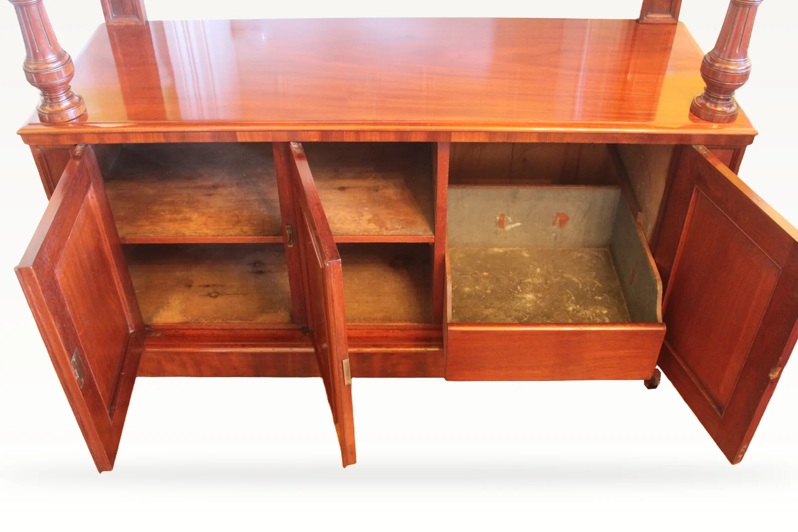 Victorian mahogany buffet sideboard by James Shoolbred & Co — view 11