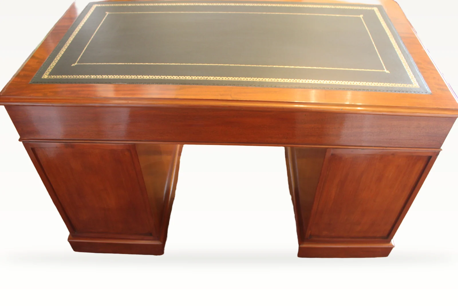 Victorian mahogany pedestal desk by Edwards & Roberts — view 6