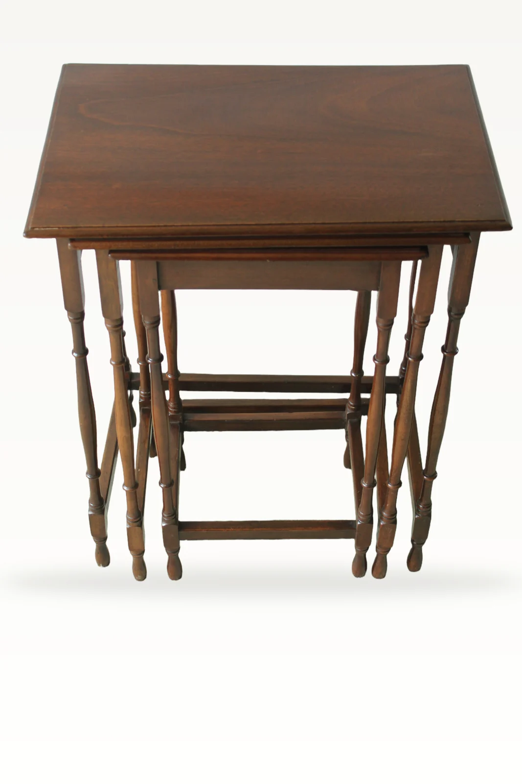 An Edwardian nest of three tables — view 3
