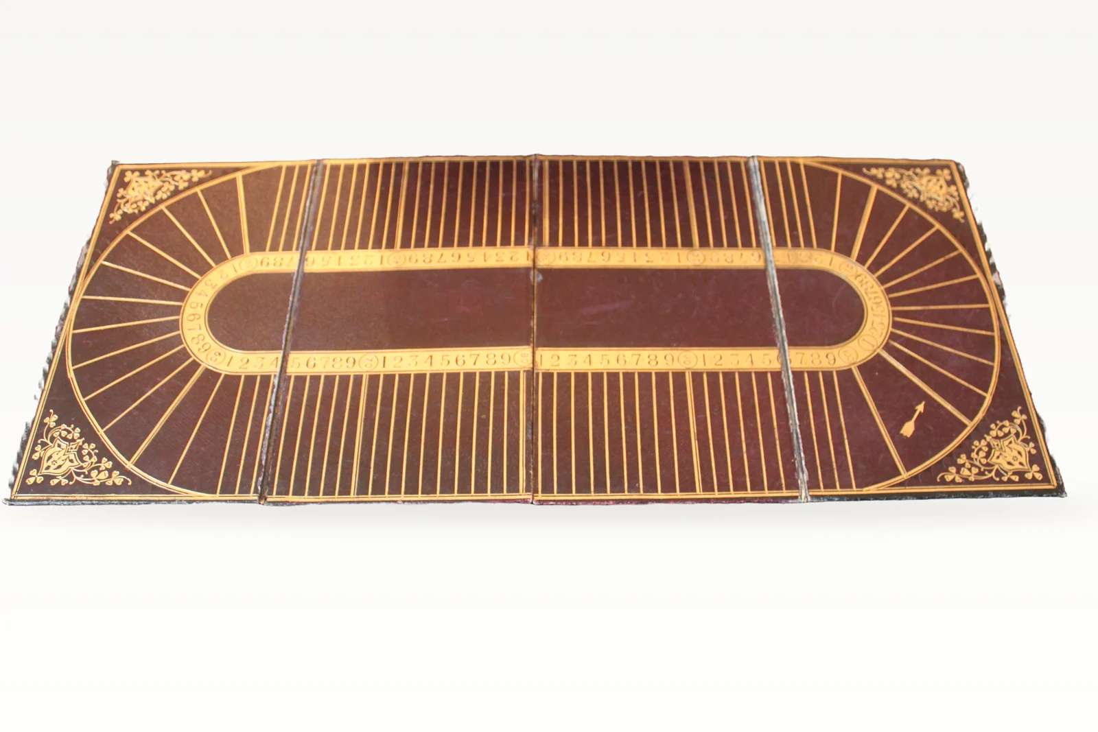 Victorian burr walnut games compendium — view 12