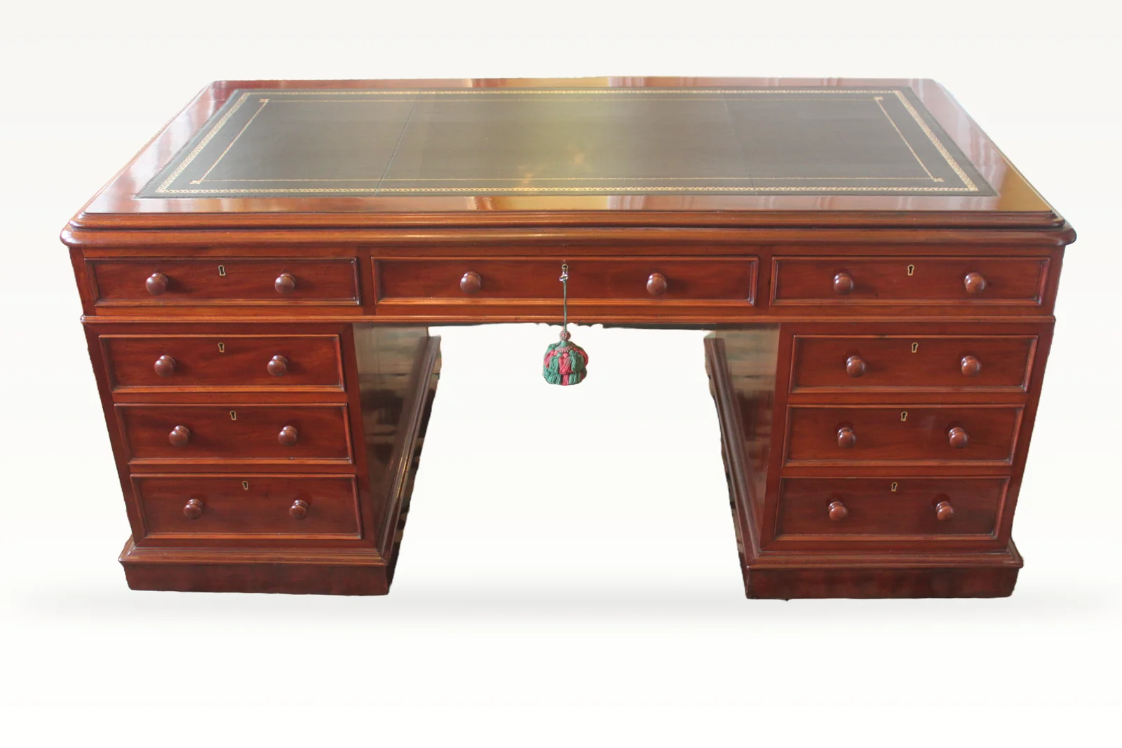 A Victorian mahogany partners desk