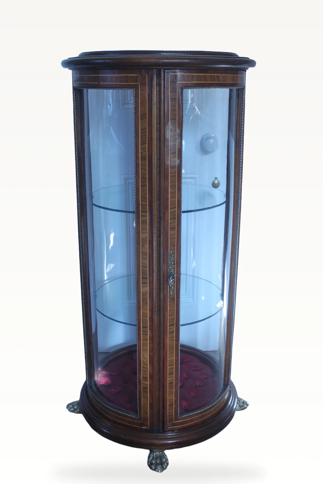 Late 19th century inlaid vitrine/bijouterie cabinet — view 4