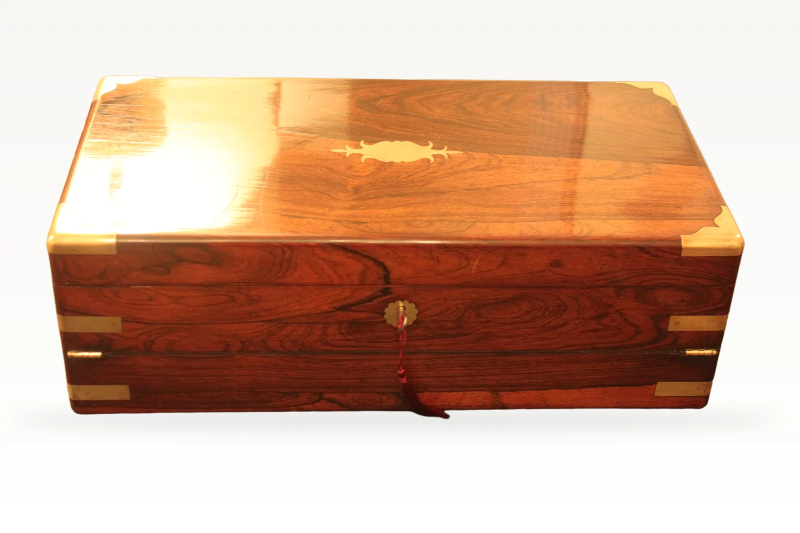 A fine late Georgian rosewood bi-fold writing slope with secret drawers — view 2