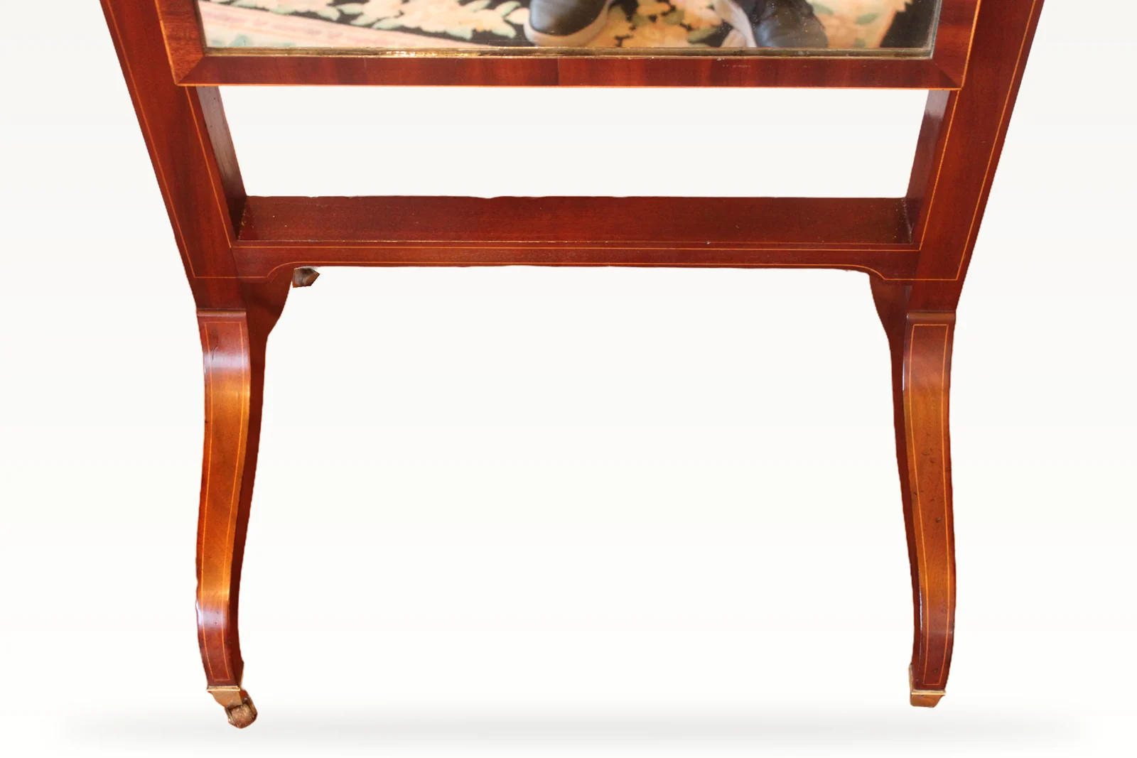Sheraton mahogany cheval dressing mirror — view 3