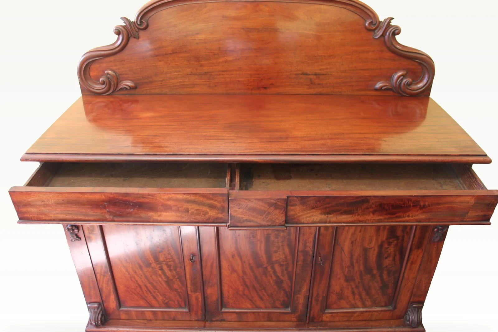 A mid Victorian mahogany three door chiffonier — view 8