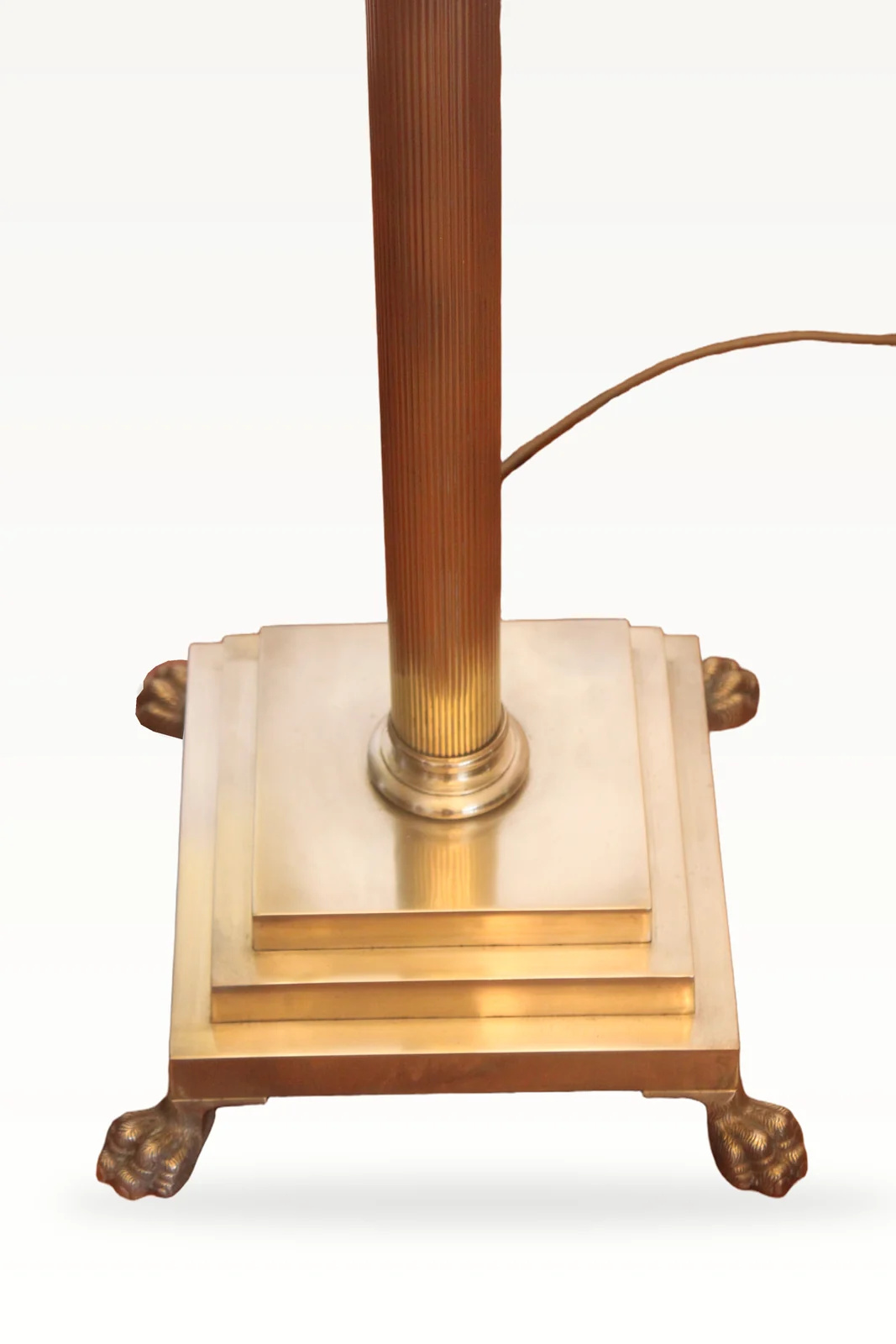 Early 20th century brass standard lamp — view 6