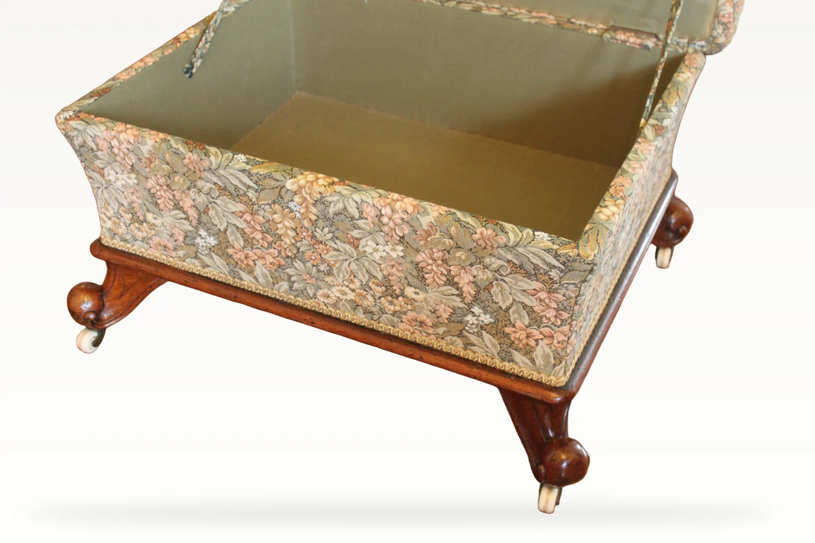 An impressive Victorian mahogany foot stool or ottoman — view 5
