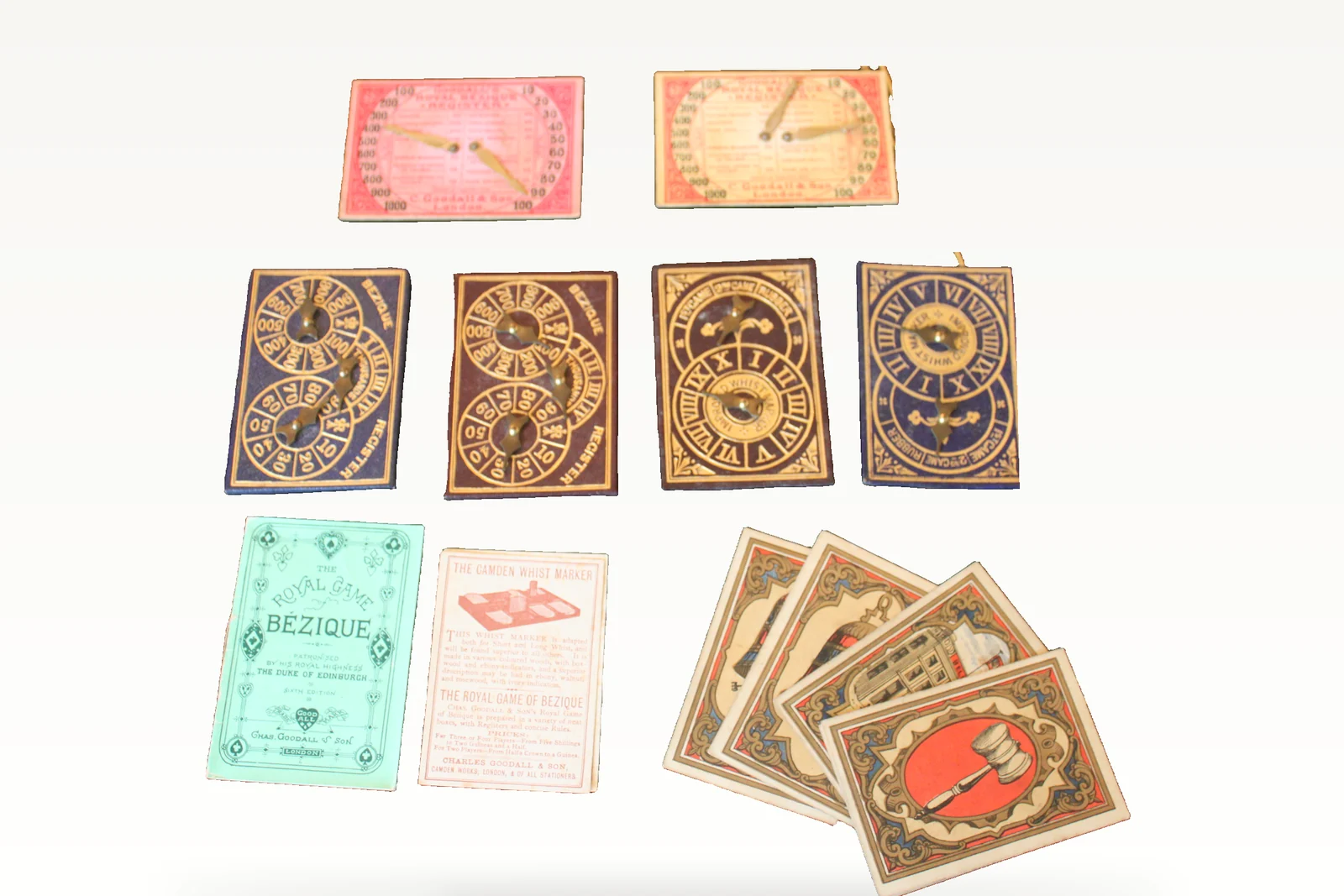 Victorian burr walnut games compendium — view 15