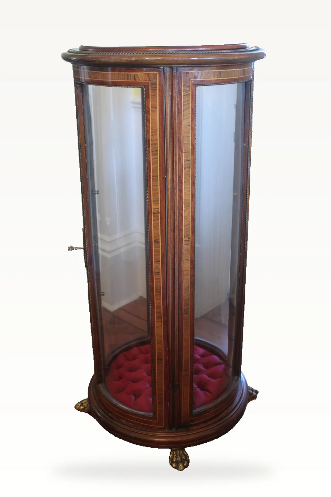 Late 19th century inlaid vitrine/bijouterie cabinet — view 11