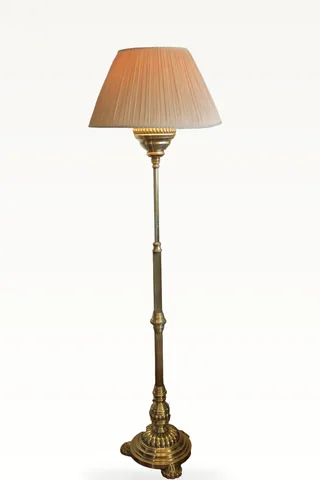 Victorian telescopic brass standard lamp