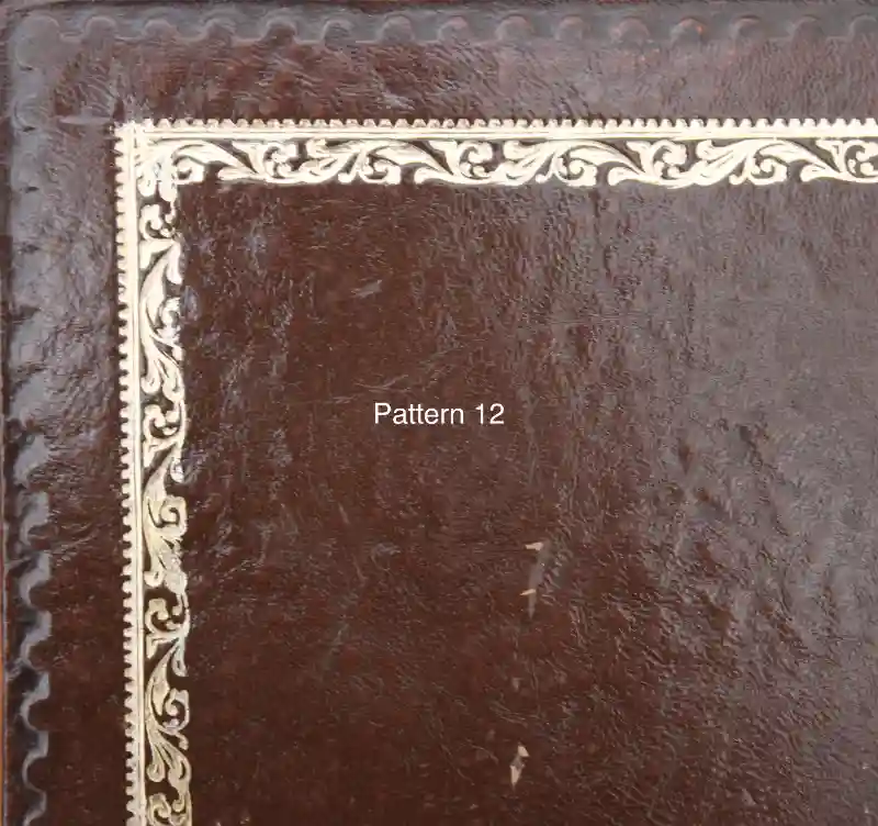 Antique Desk Leather Replacement - Gold Tooling Pattern 12