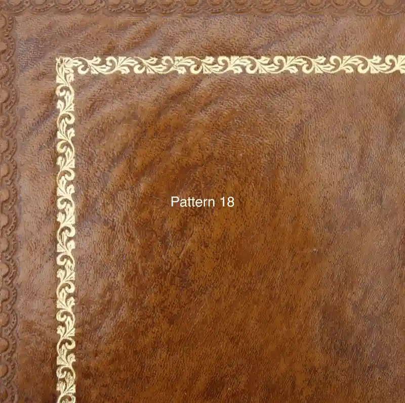 Antique Desk Leather Replacement - Gold Tooling Pattern 18