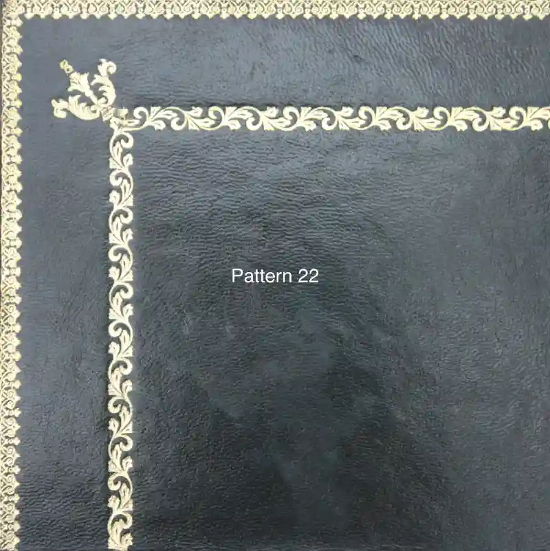 Antique Desk Leather Replacement - Gold Tooling Pattern 22