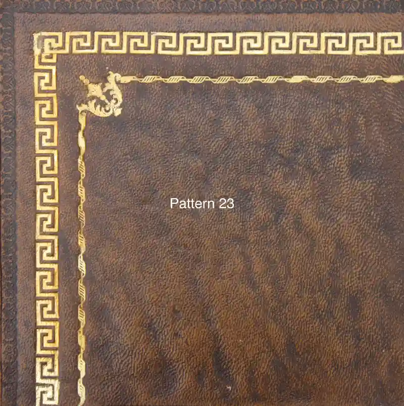 Antique Desk Leather Replacement - Gold Tooling Pattern 23