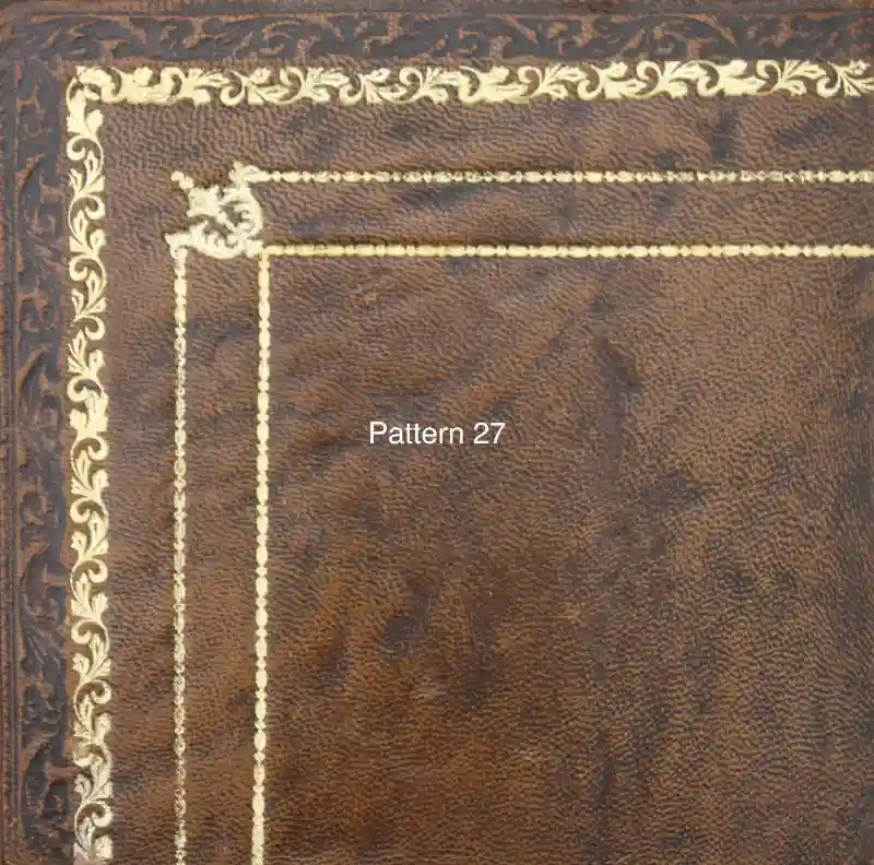 Antique Desk Leather Replacement - Gold Tooling Pattern 27