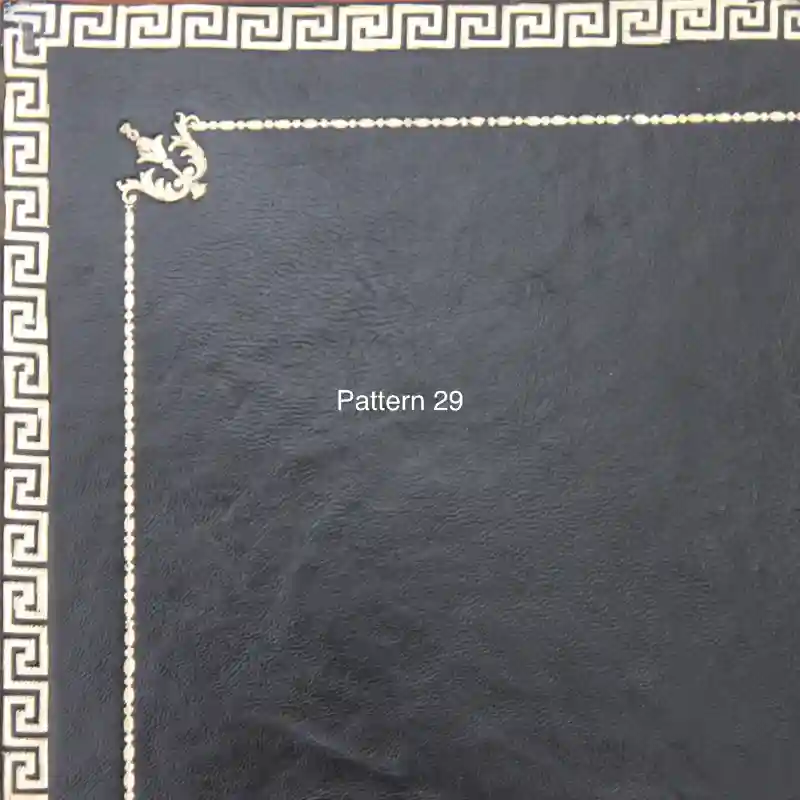 Antique Desk Leather Replacement - Gold Tooling Pattern 29