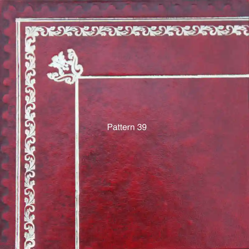 Antique Desk Leather Replacement - Gold Tooling Pattern 39