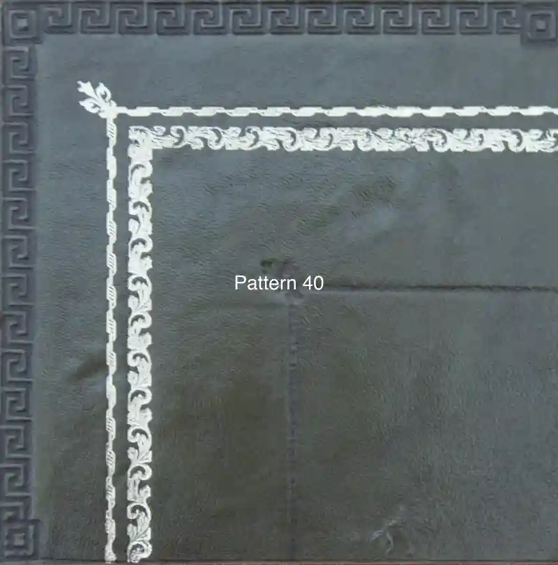 Antique Desk Leather Replacement - Gold Tooling Pattern 40