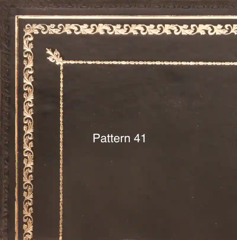 Antique Desk Leather Replacement - Gold Tooling Pattern 41