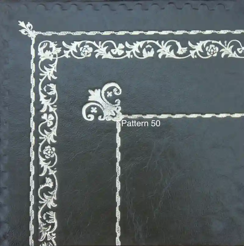 Antique Desk Leather Replacement - Gold Tooling Pattern 50