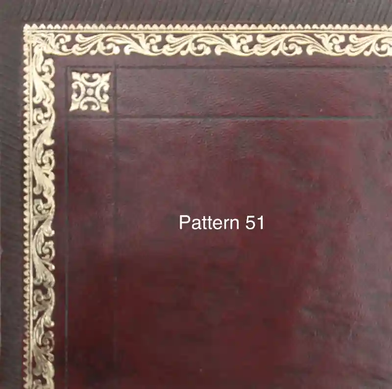 Antique Desk Leather Replacement - Gold Tooling Pattern 51