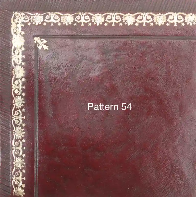 Antique Desk Leather Replacement - Gold Tooling Pattern 54