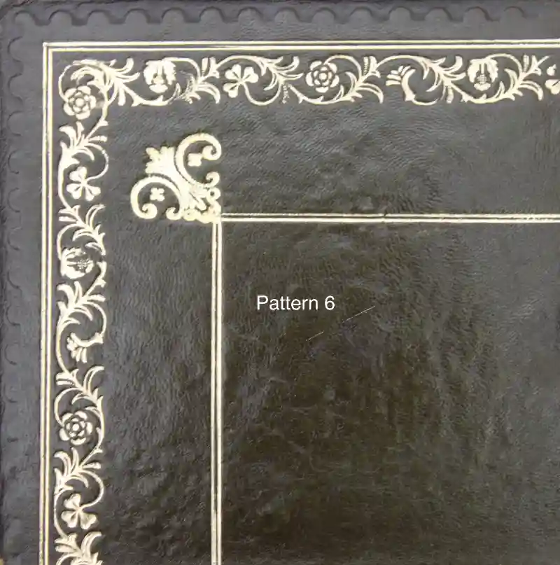 Antique Desk Leather Replacement - Gold Tooling Pattern 6